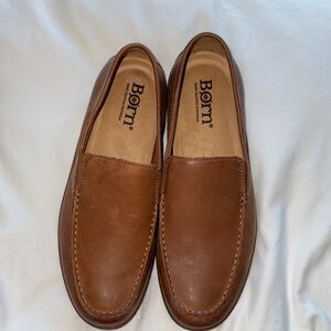 Born Men's Tan Leather Slip-On Loafers